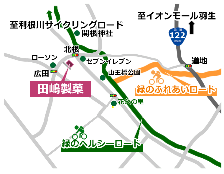 田嶋製菓アクセスマップ
